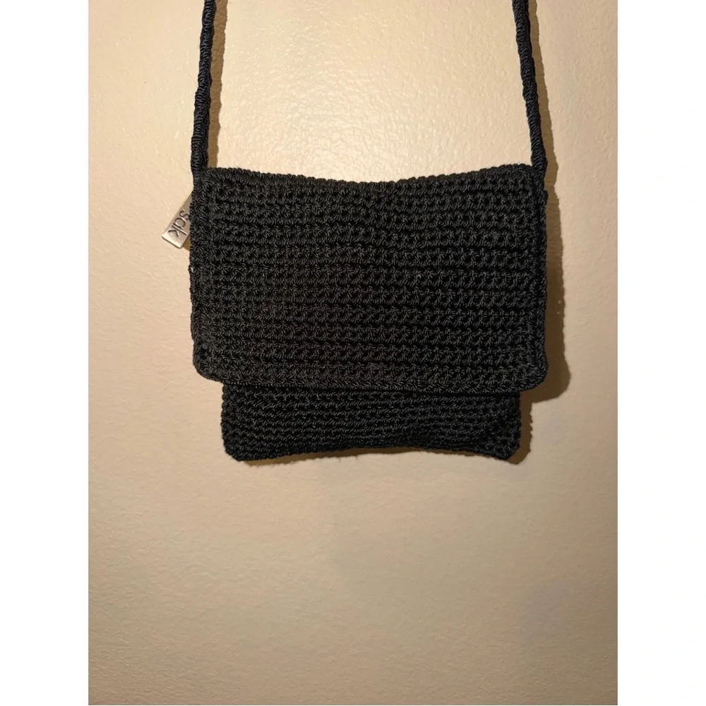 THE SAK Small Y2K Black Crochet Crossbody - Picture 3 of 10